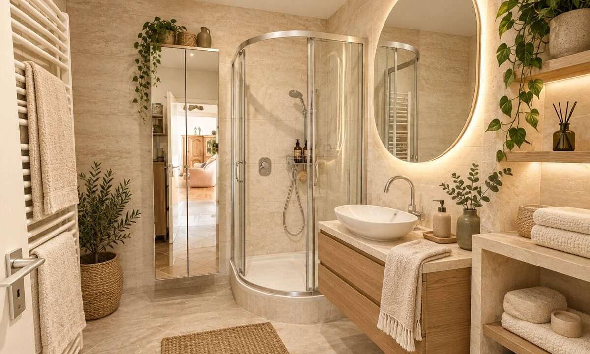 Badezimmer-KI-Mustereinrichtung